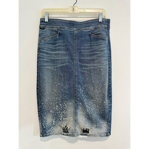 Citizens of Humanity Karmen Distressed Denim Pencil Skirt